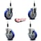 Service Caster 5'' Blue Poly Wheel Swivel 7/8'' Expanding Stem Caster Set 2 Brakes, 4PK SCC-EX20S514-PPUB-BLUE-2-TLB-2-78 - alternate 5